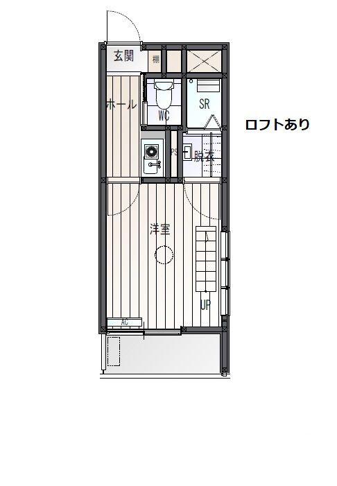 サニーハイツ(1K/2階)の間取り写真
