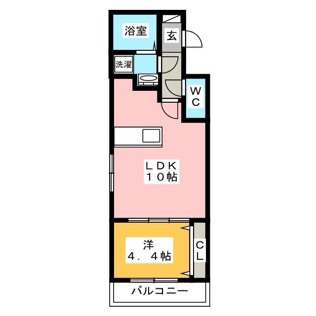 MARCHE・マルシェII(1LDK/3階)の間取り写真