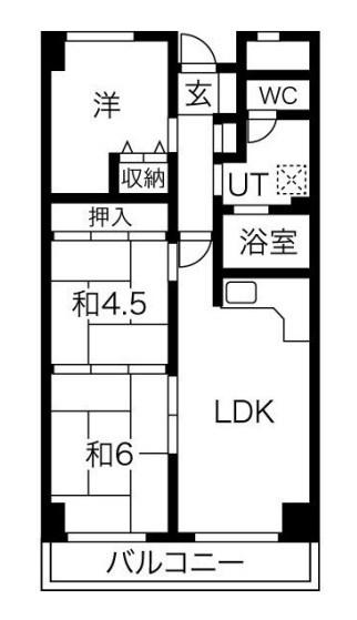 サンパレス桃山台(3LDK/7階)の間取り写真