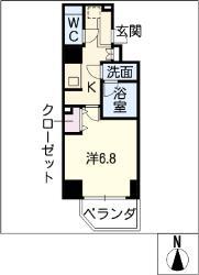 APEX名古屋栄PREMIERLIFE(1K/8階)の間取り写真