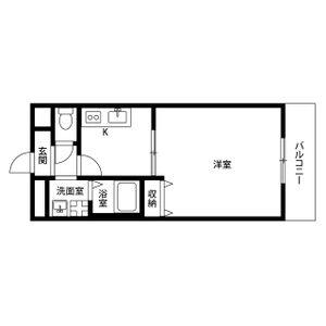 アムール 野村III(1K/2階)の間取り写真