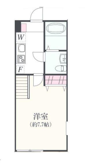 アザーレ・ディオンIKUTA(1K/2階)の間取り写真