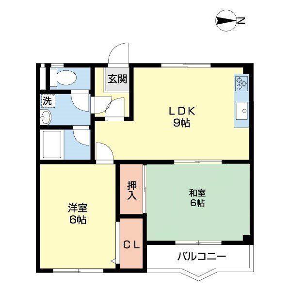 パークハウスJ(2LDK/3階)の間取り写真
