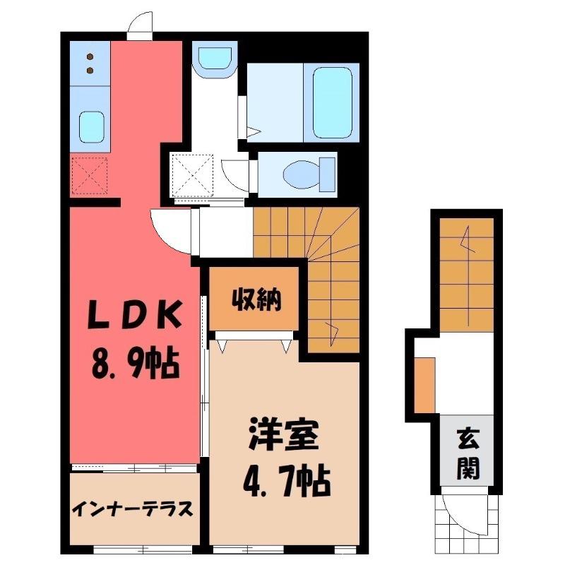 レクサス銀座(1LDK/2階)の間取り写真