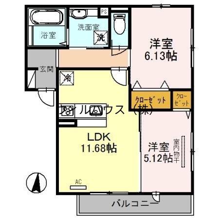 PREMIL(2LDK/3階)の間取り写真
