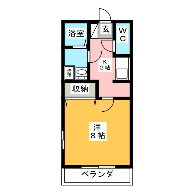 MARE NEPOS-I(1K/2階)の間取り写真