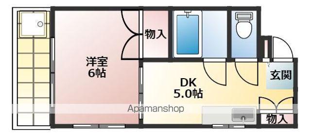 ニューコーポ鳥飼(1DK/3階)の間取り写真