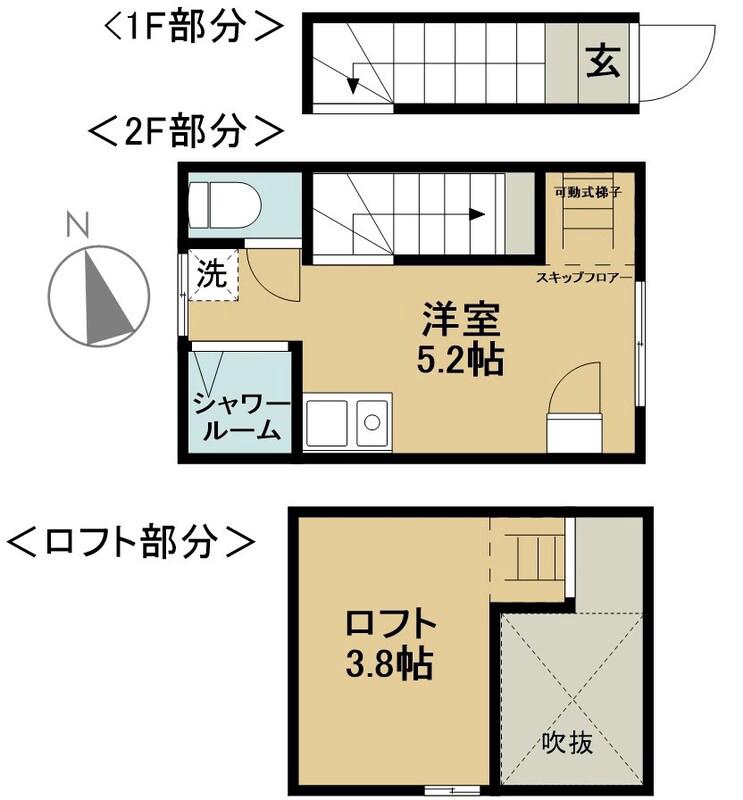 アーバンプレイス新宿戸山B(ワンルーム/2階)の間取り写真