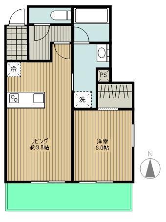 エスペランサ(1LDK/1階)の間取り写真