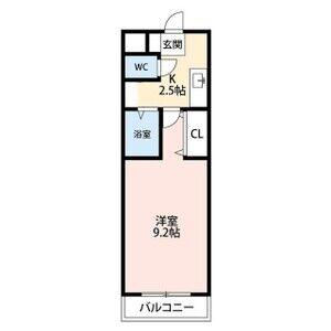 A・CITY弁天(1K/2階)の間取り写真