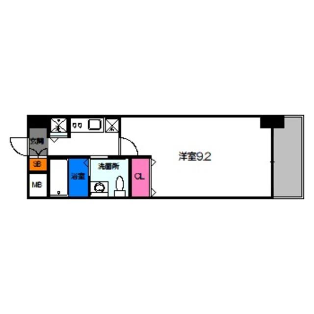 レジデンス京橋スクエア(1K/10階)の間取り写真