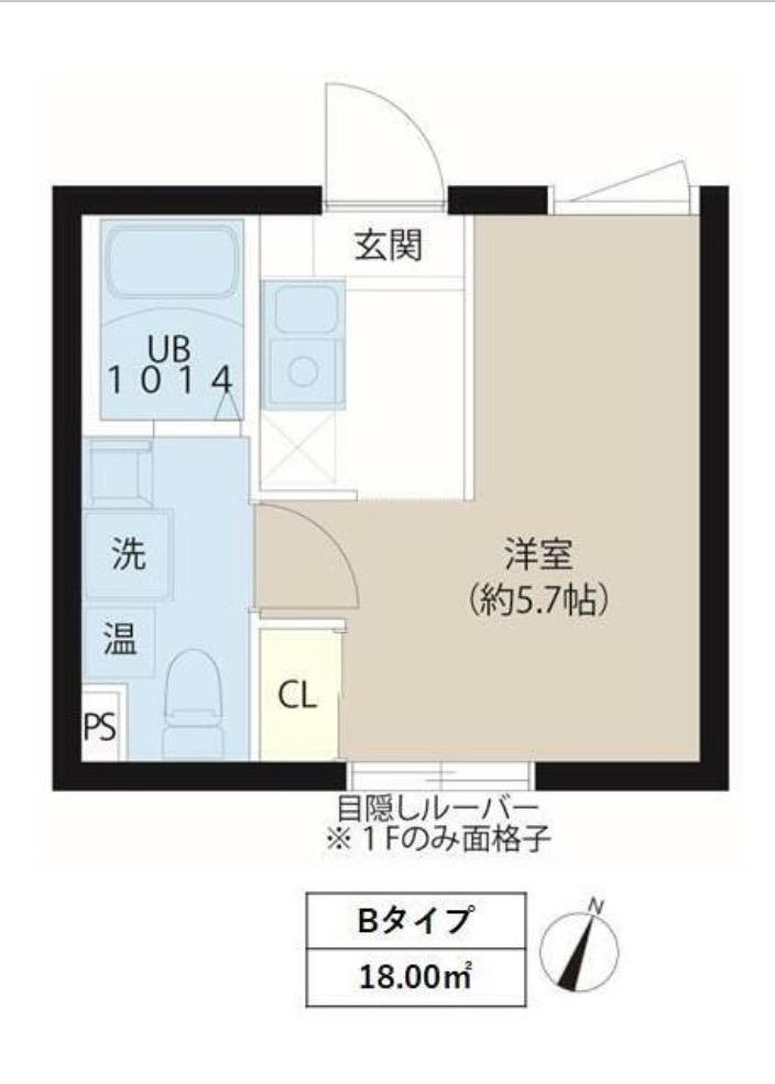 レピュア東十条駅前レジデンス(1K/1階)の間取り写真
