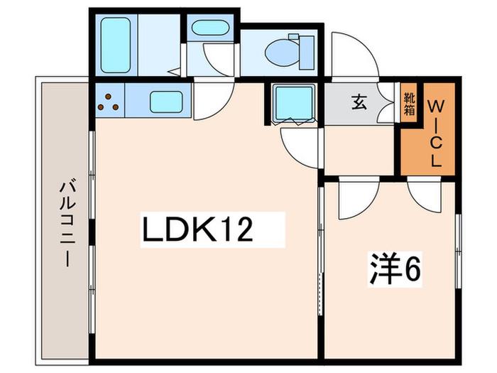 保土ヶ谷スカイハイツ(1LDK/5階)の間取り写真