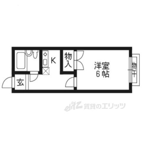 レジデンス柏(1K/2階)の間取り写真