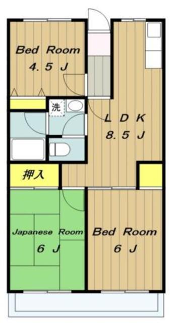 フルセイル東橋本(3LDK/1階)の間取り写真