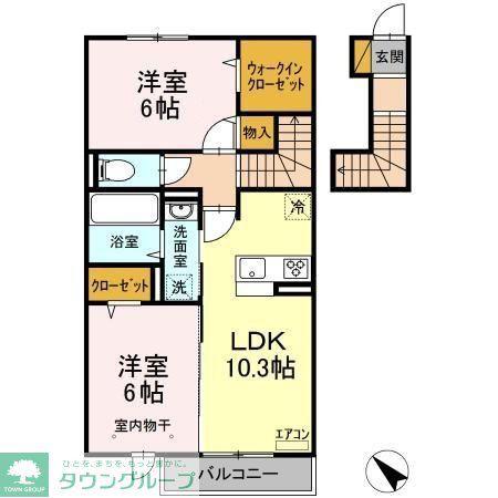 グラン シエラ(2LDK/2階)の間取り写真
