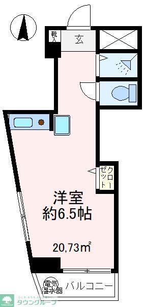 第2エステートサヤマ(ワンルーム/4階)の間取り写真