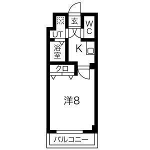 FR.IMP大阪城東(1K/2階)の間取り写真