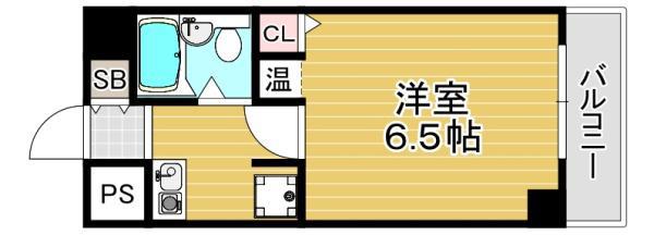 シティパレス森ノ宮(1K/6階)の間取り写真