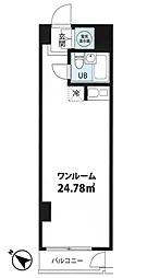 赤坂山王プラザ(1K/2階)の間取り写真