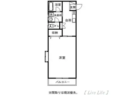 マミール97(1DK/1階)の間取り写真