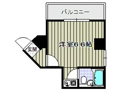 第2アヴィタシオンARAGANE(1K/6階)の間取り写真