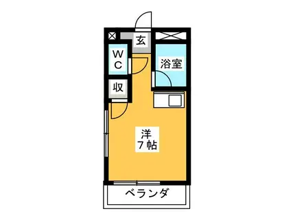 コーポ上土居(ワンルーム/2階)の間取り写真