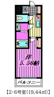 DUOGRANDE竹ノ塚(1K/3階)の間取り写真