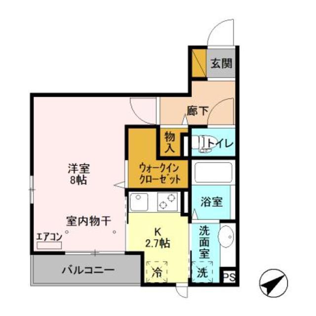 マーベラス(1K/3階)の間取り写真