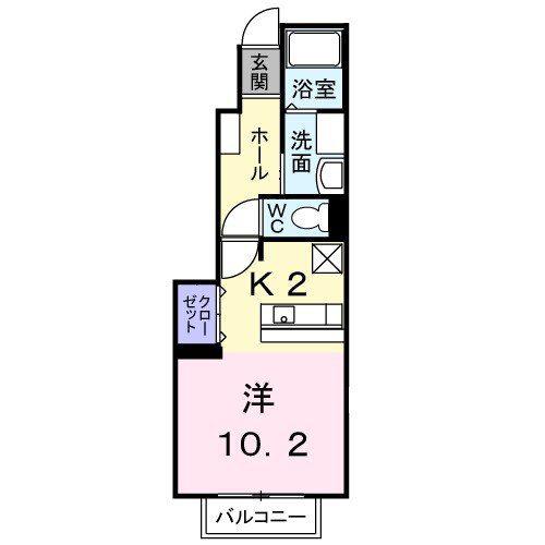 アベンシス5(ワンルーム/1階)の間取り写真