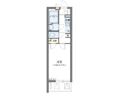 クレイノコスモ ウーノ(1K/1階)の間取り写真