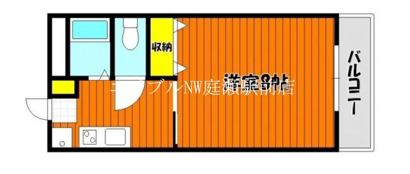 エクシードY(1K/2階)の間取り写真