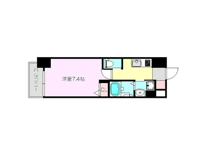 PLACZ SHIN-OSAKA(1K/9階)の間取り写真