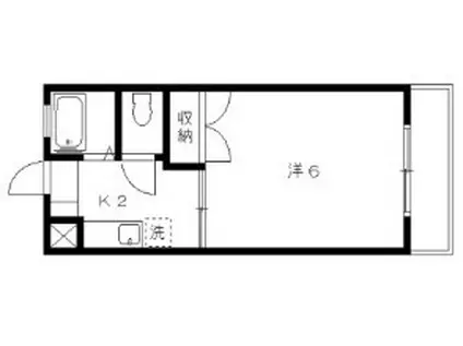 第3三池ビル(1K/1階)の間取り写真