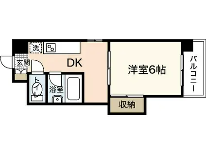 クリエイトビル(1DK/4階)の間取り写真