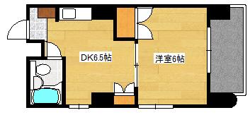 第2品川ビル(1DK/4階)の間取り写真