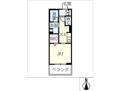 シャーメゾン大垣郭町(1K/4階)の間取り写真
