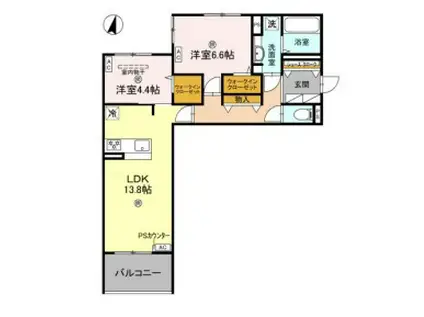 TORISIA REVE(2LDK/3階)の間取り写真