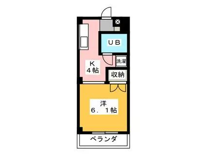 T・フラッツ(1K/1階)の間取り写真