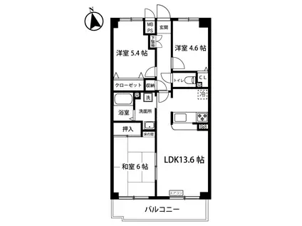 グランシャリオ/牛久保東(3LDK/3階)の間取り写真