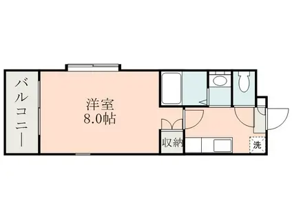 アミューズ鴨池(1K/2階)の間取り写真