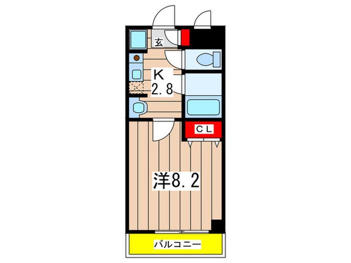 フィオレンテ(1K/3階)の間取り写真
