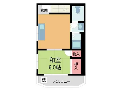 FRONTIER西宮北口(1DK/3階)の間取り写真