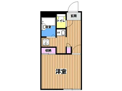 オラシオン(1K/1階)の間取り写真