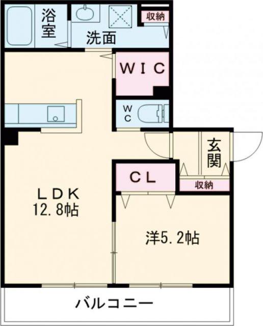 グランディール学園前(1LDK/1階)の間取り写真