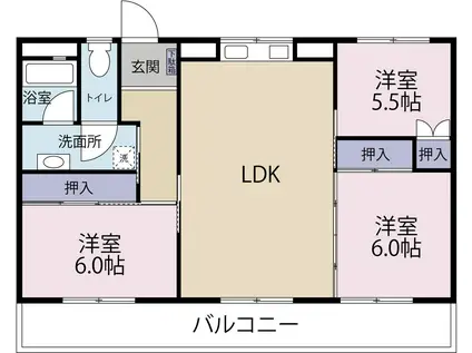 ラファミーユ大工町(3LDK/8階)の間取り写真