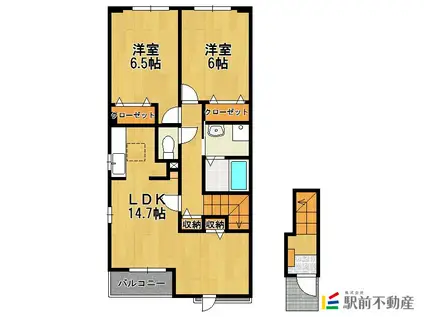 フローラリア(2LDK/2階)の間取り写真