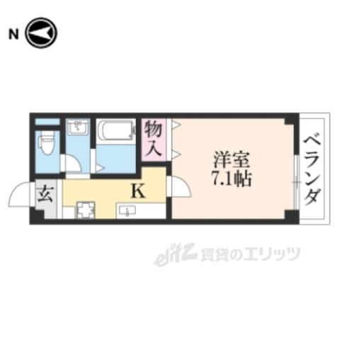 プラティーク(1K/2階)の間取り写真