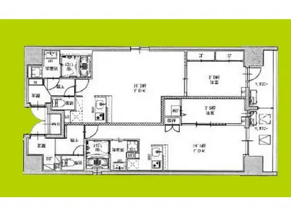 PARK LANE KUJO(1LDK/8階)の間取り写真