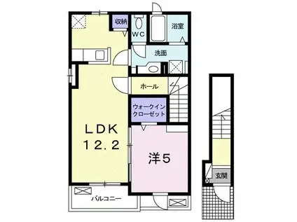 トイロ高師(1LDK/2階)の間取り写真
